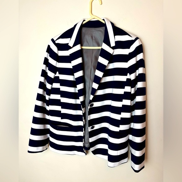 GAP Navy and White Striped Blazer - Picture 1 of 13
